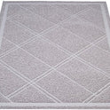 Basics Less-Mess Litter Trapping Cat Litter Box Mat, Soft on Kitty Paws, Waterproof, Scatter Control, 24" x 35", Grey