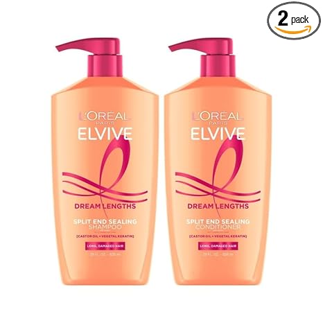 L'Oreal Paris Elvive Dream Lengths Shampoo and Conditioner Kit, Paraben Free, 1 kit