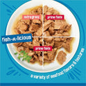 Purina Friskies Wet Cat Food Variety Pack Fish-A-Licious Extra Gravy,  Filets and Tasty Treasures - (Pack of 32) 5.5 oz. Cans