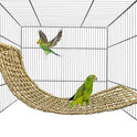 Bird Seagrass Mat 30" × 7" Parrot Natural Grass Woven Net Hammock Parakeet Climbing Rope Ladder Mat Chew Toys Cage Accessories for Pigeon Macaw Cockatiel Conure Budgie Cockatoo Rat Bearded Dragon