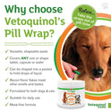 Vetoquinol Pill Wrap Treats for Dogs & Cats – 4oz, 56 servings – Hides Any Size, Shaped Pill – Moist, Flavorful & Shapeable Pill Pocket Paste – Easy-to-Swallow Masking Pill Pouch for Training & Treats