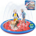 Non Slip Splash Pad for Kids and Dogs, 67'' Extra Large Splash Pad Outdoor Sprinkler for Kids, Dog Water Summer Toys Outdoor Toys for Toddlers 3-5 Ages 4-12