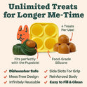 WOOF Pupsicle and Treat Tray - Long-Lasting Interactive Dog Ball Toy and Silicone Dog Treat Mold - Keep Your Pup Busy - Easy to Clean - Toys for Medium and Large Dogs 25-75 lbs