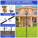 80 Inch Adjustable Bird Feeder Pole,Bird House Pole Suitable for Feeders & Birdhouse,Weather Station,Heavy-Duty Rustproof Design,Enhance Outdoor Decor & Birdwatching Experience