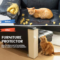 PETKARAY Under-Furniture Cat Scratcher, 23.6'' Sisal Scratching Post for Couch Corner, Furniture Protector Scratch Pad for Sofa with Toy Ball
