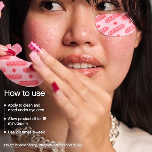 Topicals Faded Brightening Under Eye Masks | Patches to Depuff, Hydrate, Brighten and Cool | Reduce Dark Circles and Fine Lines | Contains Kojic Acid, Caffeine and Niacinamide (Set of 6)