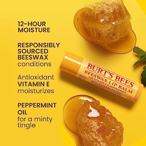 Burt's Bees 100% Natural Moisturizing Lip Balm (Original Beeswax)