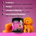 10-in-1 Dog Multivitamin Supplement with Glucosamine & Probiotics - Hip & Joint Support, Digestive Health, Immune Support, Heart & Skin - All-in-One Daily Vitamins & Omega-3s (Peanut Butter, 90 ct)