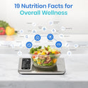 Etekcity Smart Food Kitchen Scale with Nutritional Calculator, Free App with 19 Nutrients Tracking, Calorie, Marco, Digital grams and ounces for weight loss, Premium Stainless Steel, 11lb
