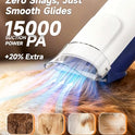 buenkee Dog Grooming Kit with Vacuum, 15000Pa Pet Hair Clipper and Shedding Brush, 50dB Low Noise, 2L Capacity, White