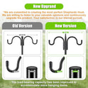 Gtongoko Double Shepherds Hook for Outdoor, 2 Pack 92 Inch Heavy Duty Bird Feeder Pole 3/4 Inch Thick Garden Hooks for Hanging Hummingbird Feeder, Plant Baskets, Solar Light Lanterns