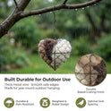 Tiezzi Handmade Alpaca Fiber Bird Nesting Heart, Refillable Bird Nesting Material Holder for Wild Birds & Hummingbirds, Outdoor Garden Decor Gift for Bird Lovers