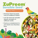 ZuPreem Sensible Seed Bird Food, , Cockatoo, Macaw, Bird Seed and Pellets Blend, ZuPreem Feed Mixer Topper, Enriching Variety, Made in USA, Macaw Food, (Large, 2 lb bag)