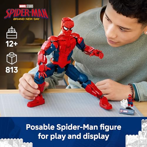 LEGO Marvel Spider-Man Hero Figure - Super Hero Building Toy for Boys & Girls, Ages 12+ - Posable Kids Bedroom, Bookshelf or Desk Decor - Gift for Birthdays - 76346