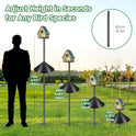 Smart Bird Feeder Pole with Squirrel Baffle & Bath-Heavy Duty Adjustable 3-6.6ft Universal Stand Mount for Backyard&Outdoor Bird Houses/Cameras (80" Pole-Baffle)