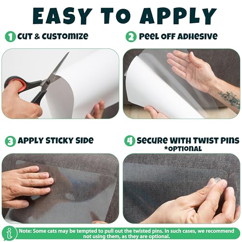 FixZilla Anti Cat Scratch Furniture Protector, 10-Pack