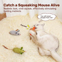 Potaroma Cat Toys: 3pcs Squeak Mice Interactive Catnip Silvervine Animals for Indoor Kittens - Dental Matatabi Cat Nip & Chew Exercise Toy for All Breeds & Species