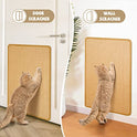 Graciadeco Carpet Cat Scratching Mat Sisal, 2 Packs Sisal Fabric Large 23.6" x 15.7" Scratching Pad for Indoor Cats with Adhesive Hook Loop Tape, Cat Scratching Rug Wall Scratchers for Indoor