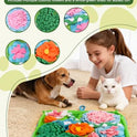 Snuffle Mat for Dogs, Slow Feeding Game Interactive Puzzle Dog Food Mat,Encourage Natural Foraging Skill-Dog Snuffle Mat 19.7''x19.7''Easy to Clean, Durable