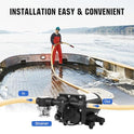 ECO-WORTHY 110V AC Fresh Transfer Diaphragm Water Pump On Demand 5.5GPM 70PSI High Pressure Water Booster Pump 110 Volt with Pressure Switch for Irrigation Garden Hose Sprinkler Home RV