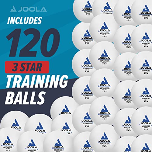 JOOLA Training 3 Star Table Tennis Balls - 40+mm Regulation Bulk Ping Pong Balls for Competition and Recreational Play - Fun as a Cat Toy - Indoor and Outdoor Compatible