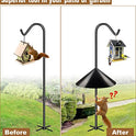 Garbuildman Squirrel Baffle for Bird Feeder Pole, Outside Pole Mount Bird House Guard for Outdoor Shepherd’s Hook, 19 Inch Diameter, 1 Pack