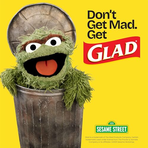 Glad ForceFlex Tall Kitchen Trash Bags, 13 Gallon, Gain Lavender, 80 Count (Package May Vary)