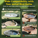 3Pcs Bird Bath Copper Purification Disk 99.99% Pure Copper Water Cleaning Discs 0.6mm Physical Clean Water for All-Season Universal Natural Fit for Outdoor Birdbaths, Bowls, Garden Fountain（Leaf）