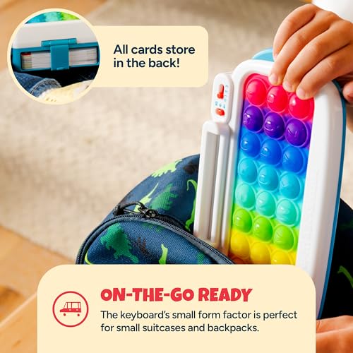 Chuckle & Roar Pop It! ABC & Spelling Keyboard - Multicolor - Smart Letter Guidance with Alphabet Learning Toys - Soft Silicone Keys for Toddler Sensory Toys - Compact Travel Play Kit for Toddlers 1-3