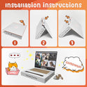 Cat Scratcher Laptop Cat Toy with 'Mouse' Jingle Ball, Stickers, 3-in-1 Cardboard Cat Interactive Toy, Kitten Cardboard Scratching Pad