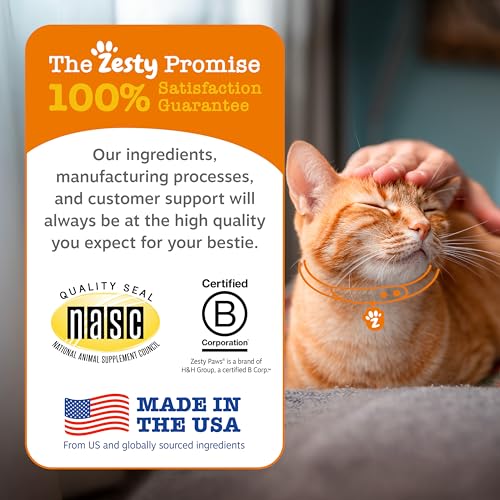 Zesty Paws Omega Cat Mousse Squeezable Cat Treats - with Seaweed, Omega Fatty Acids, Antioxidants Vitamins & Minerals - Skin & Coat Support for Cats - Tuna Fish Flavor - 18 Count