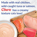 INABA Churu Cat Treats, Lickable, Squeezable Creamy Purée Cat Treat with Green Tea Extract & Taurine, 0.5 Ounces Each Tube, 40 Tubes, Chicken Variety Box