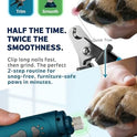 YABIFE Super Quiet Dog Nail Grinder & Clippers Kit with 2 LED Lights, 3 Speeds Up to 12,000 RPM, Lower Than 30dB Electric Pet Nail Trimmer for Small Medium Large Dogs and Cats