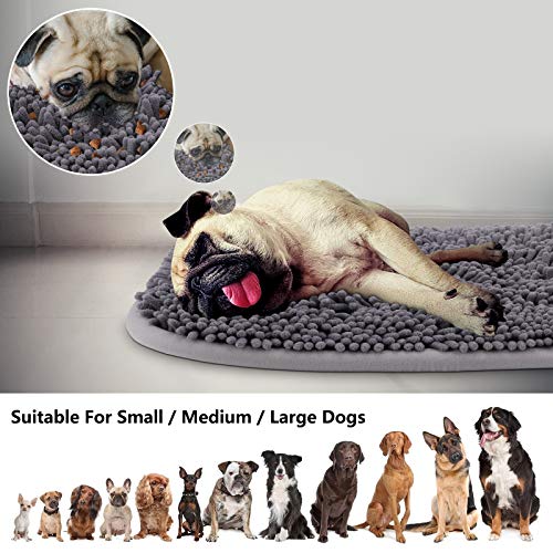 Rundik Snuffle Mat for Dogs, 17'' x 21'' Dog Sniffing Interactive Feeding Game Boredom, Puzzle Toys Encourages Natural Foraging Skills and Stress Relief Small/Medium/Large Dogs