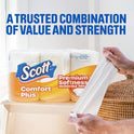 Scott ComfortPlus Toilet Paper, 12 Triple Rolls, 231 Sheets per Roll, Septic-Safe, 1-Ply Toilet Tissue