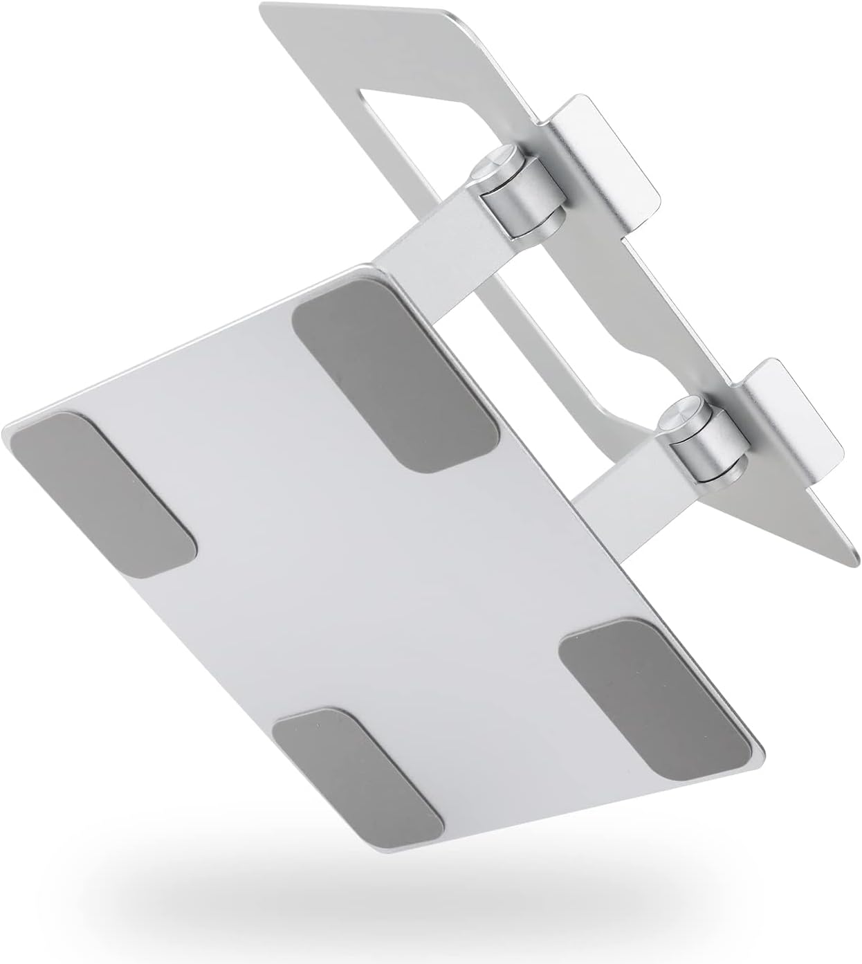 Sturdy and Portable Ergonomic Laptop Stand for Desk, Adjustable Riser, Fits all Laptops and Notebooks up to 17.3 Inch, Silver, 10 x 8.7 x 6 in