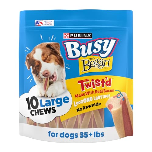 Purina Busy With Beggin' Dog Treats, Twist'd - 10 Count (Pack of 1)