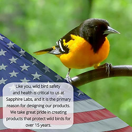 Sapphire Labs Naturally Fresh Hummingbird Nectar with Nectar Defender Lasts Longer in Hummingbird Feeders | Easy to Use Powder | Makes 96 oz of Clear Hummingbird Nectar