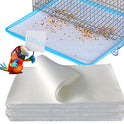 Firdnyohs 100PCS Bird Cage Liner Papers, Disposable Cage Paper Liners Precut Absorbent Cushion Pad Mat Accessories for Pet Bird Parrot (White)