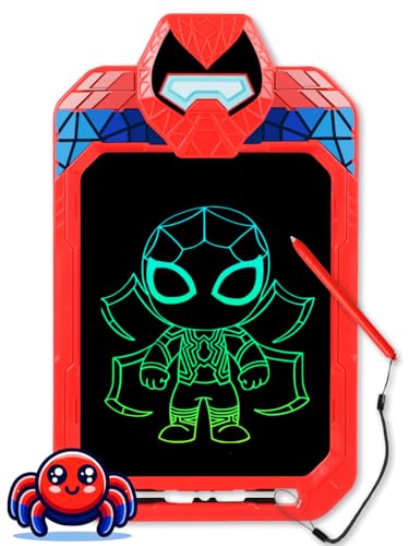 LCD Writing Tablet for Kids 10 Inch Spider Hero for Toddler 3 4 5 6 7 8 - Paint, Doodle Board, Drawing Pad - Travel Toys, Road Trip Car Activities, Birthday Christmas Gift Boys & Man