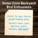 Morning Song Dove & Ground Feeding Wild Bird Seed -12 lb. Dove, Quail & Pigeon Wild Bird Food for Outside Feeders