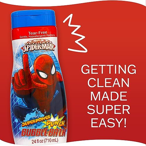 Amazing Spider-Man Bath Time Kids’ Bubble Bath Soap, 24 Fl Ounces, Watermelon Scent