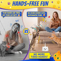 Interactive Cat Toys for Indoor Cats - Automatic Flying Bird Feather Toy, USB Rechargeable Electric Cat Teaser with Sticky Suction Base, Smart Motion Activated Self-Play Enrichment Toy for Bored Cats