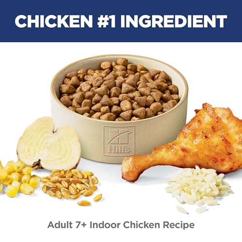 Hill's Science Diet Adult 7+ Indoor Dry Cat Food, Chicken, 7 lb. Bag