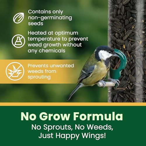 Happy Wings Black Oil Sunflower Seeds – 5 lb Wild Bird Food for Cardinals, Finches & Chickadees – High-Energy Natural Bird Feed for All Life Stages