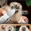oneisall 4 in 1 Dog Grooming Kit with LCD Display, Dog Hair Trimmer for Paw Nail Grinder, Rechargeable Cordless Low Noise IPX7 Waterproof Pet Clippers