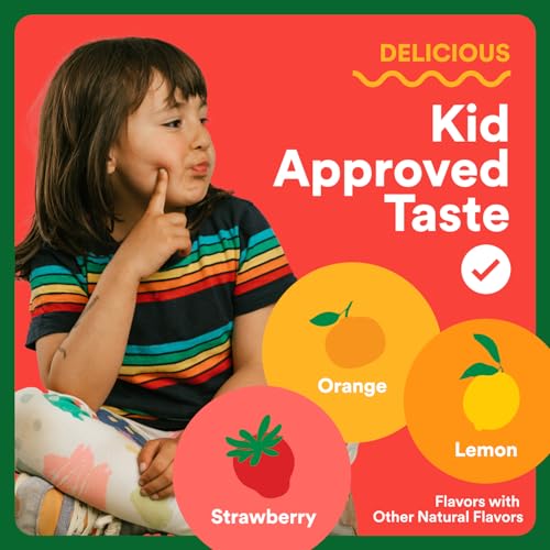 SmartyPants Kids Multivitamin & Fiber Gummies: Prebiotic Fiber to Support Kids Digestion with Vitamin D3, C, Vitamin B12, B6, A, Zinc, Biotin, Folate, Three Fruit Flavors, 90 Count (30 Day Supply)