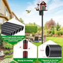 Heavy Duty Bird Feeder Pole - 109 Inch Adjustable 1 Inch Metal Bird House Pole with 14” Deep Auger Base | Outdoor Mount Kit for Bluebird Houses, Hummingbird Feeders, Smart Bird Feeder with Camera