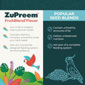 ZuPreem FruitBlend Bird Food, Bird Feed Pellets for Cockatiels, Lovebirds, Quakers, Small Conures & Lorikeets, Core Nutrition with Natural Fruit, Cockatiel Food, Conure Feed, (Medium, 2 lb Bag)