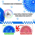 6 Pack 2.5" Light Up Squeaky Dog Balls, Spiky Dog Toy Balls for Puppy Small,Medium Dogs